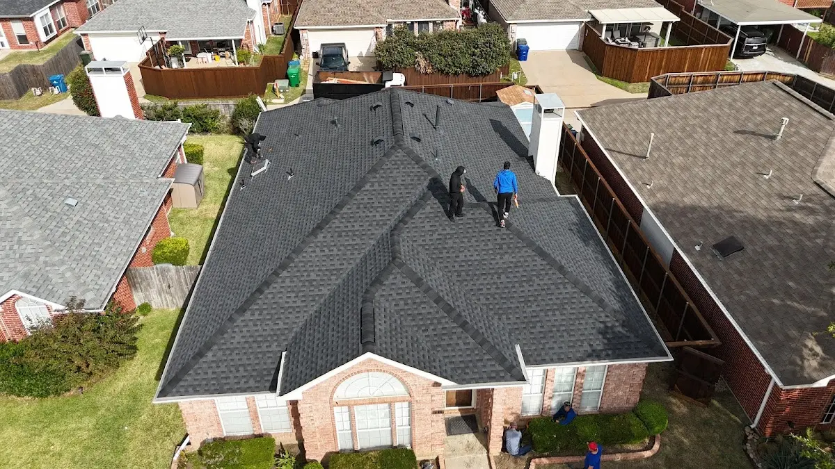 Slate & Tile Roof Repair work in progress on a Hermiston property